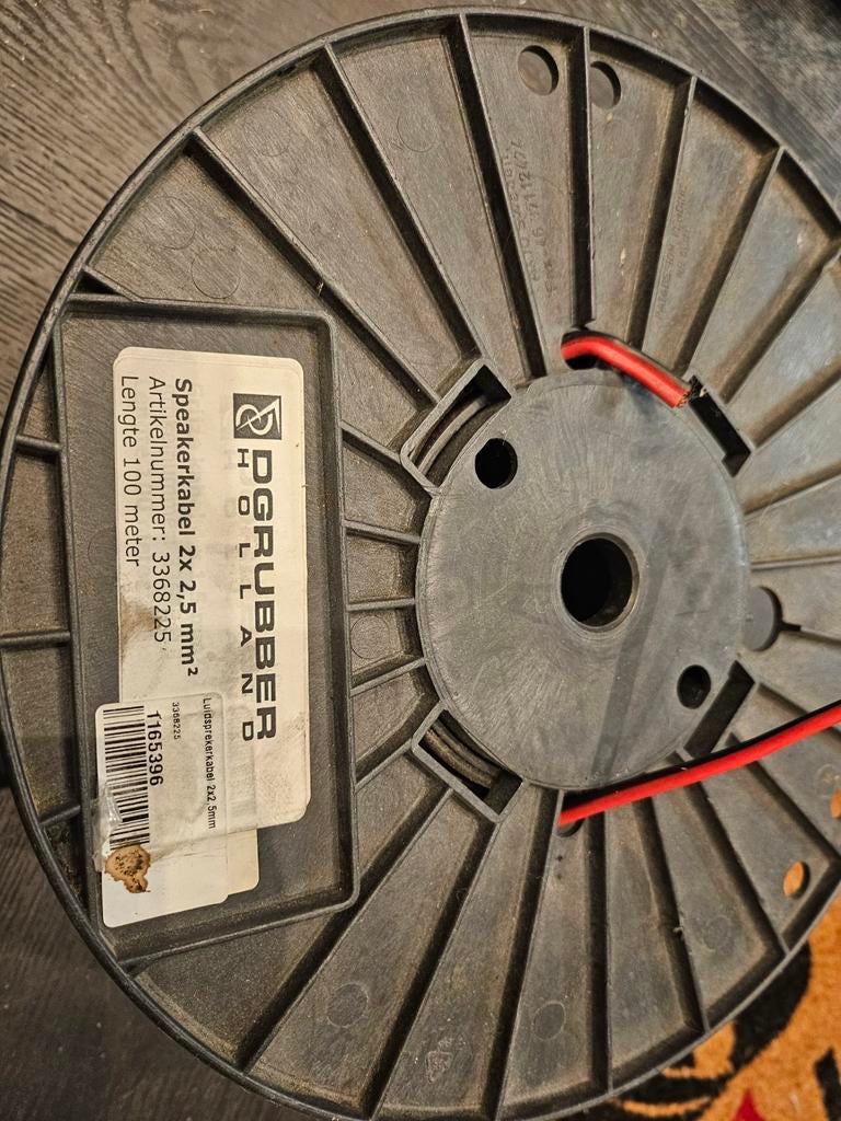 32m Luidsprekerkabel op haspel 2 x 2,5mm² - DG Rubber, Audio, Tv en Foto, Audiokabels en Televisiekabels, Ophalen of Verzenden