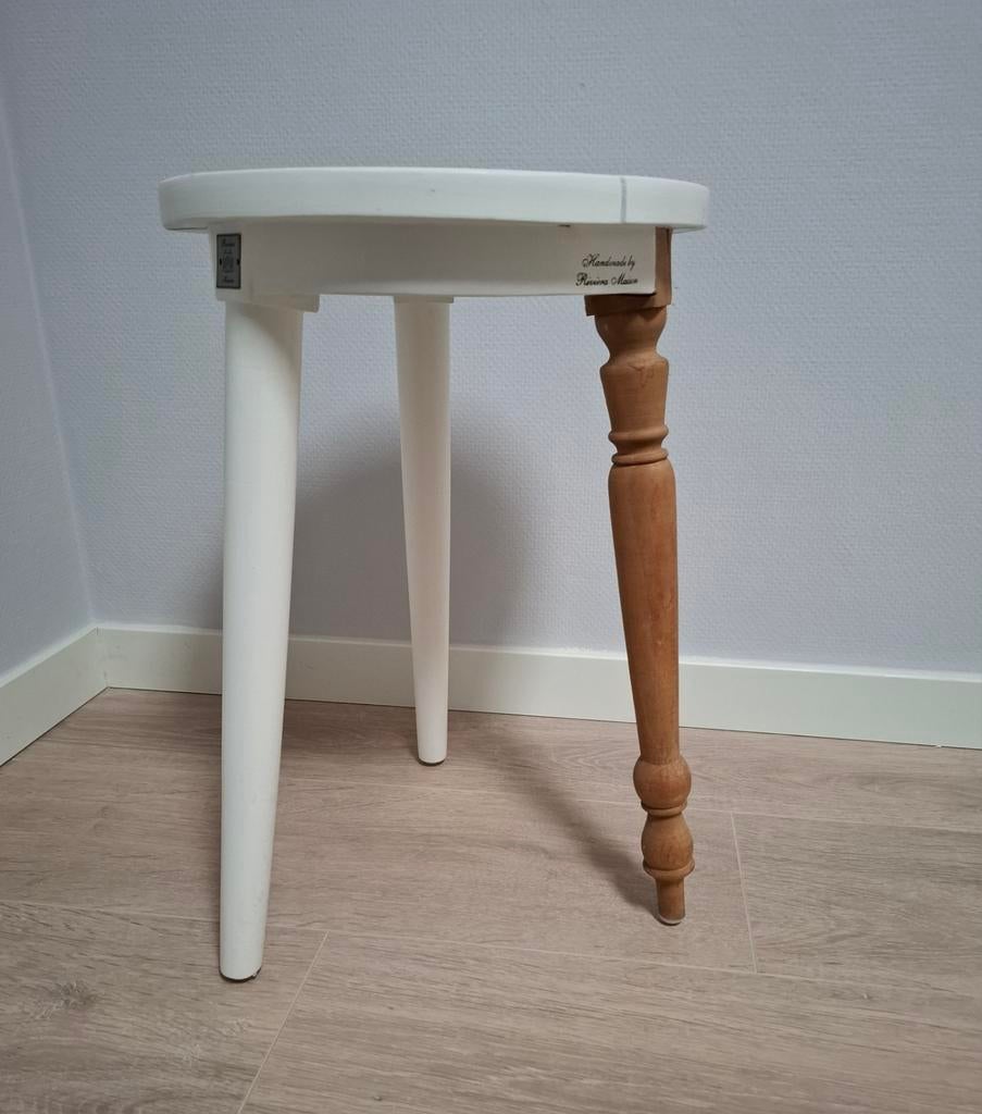 Riviera Maison - supermooi houten krukje - als nieuw!, Ophalen, Zo goed als nieuw, Hout