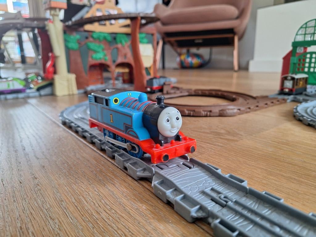 Thomas de Trein Treinset met Knapford Station en Percy, Kinderen en Baby's, Speelgoed | Thomas de Trein, Ophalen, Gebruikt