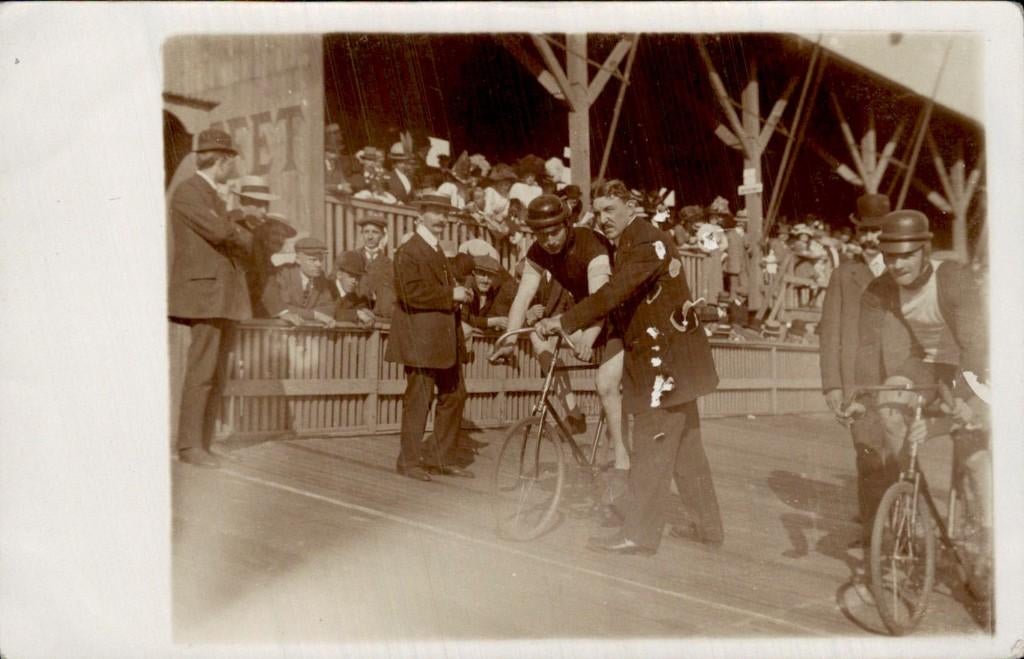 Zeeburg Amsterdam Wielerbaan Fotokaart, Ophalen of Verzenden, Voor 1920, Ongelopen, Noord-Holland