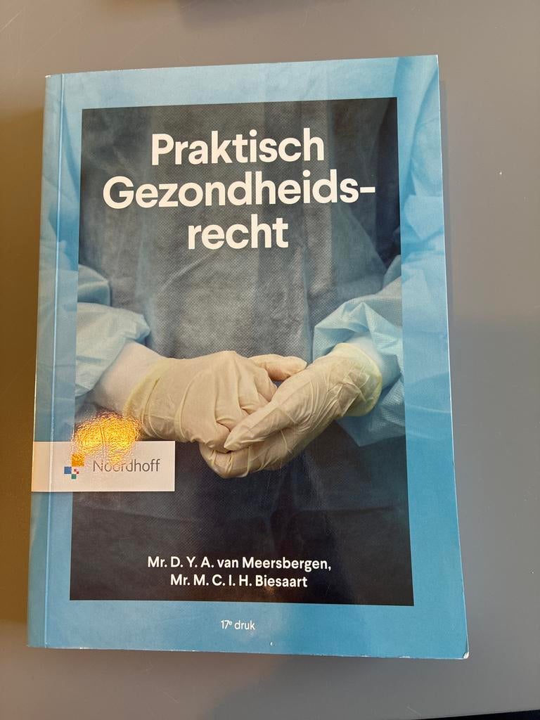 Handboek Praktisch Gezondheidsrecht 17e druk (2024), Boeken, Ophalen of Verzenden, Gamma, Zo goed als nieuw, WO