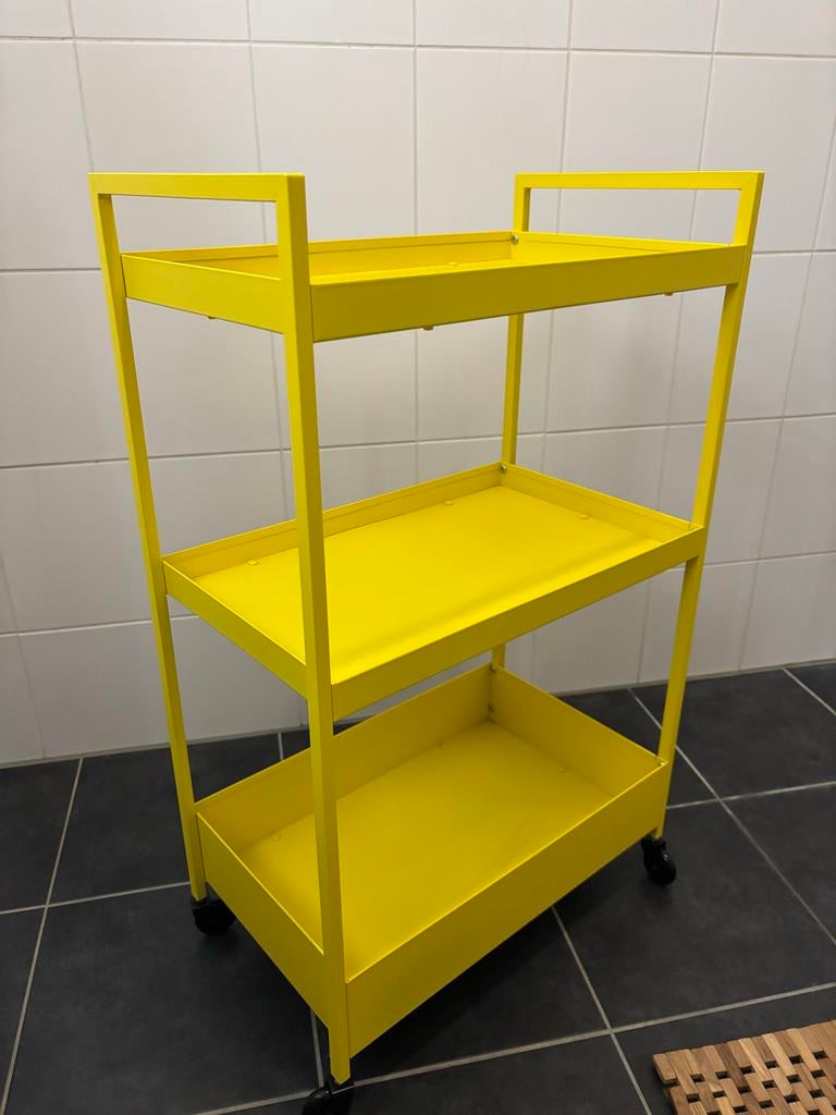 IKEA NISSFORS Trolley - Geel, Ophalen, Zo goed als nieuw