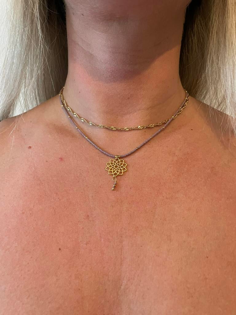 Kruinchakra ketting (andere chakras ook beschikbaar), Ophalen of Verzenden, Nieuw, Overige materialen, Verstelbaar
