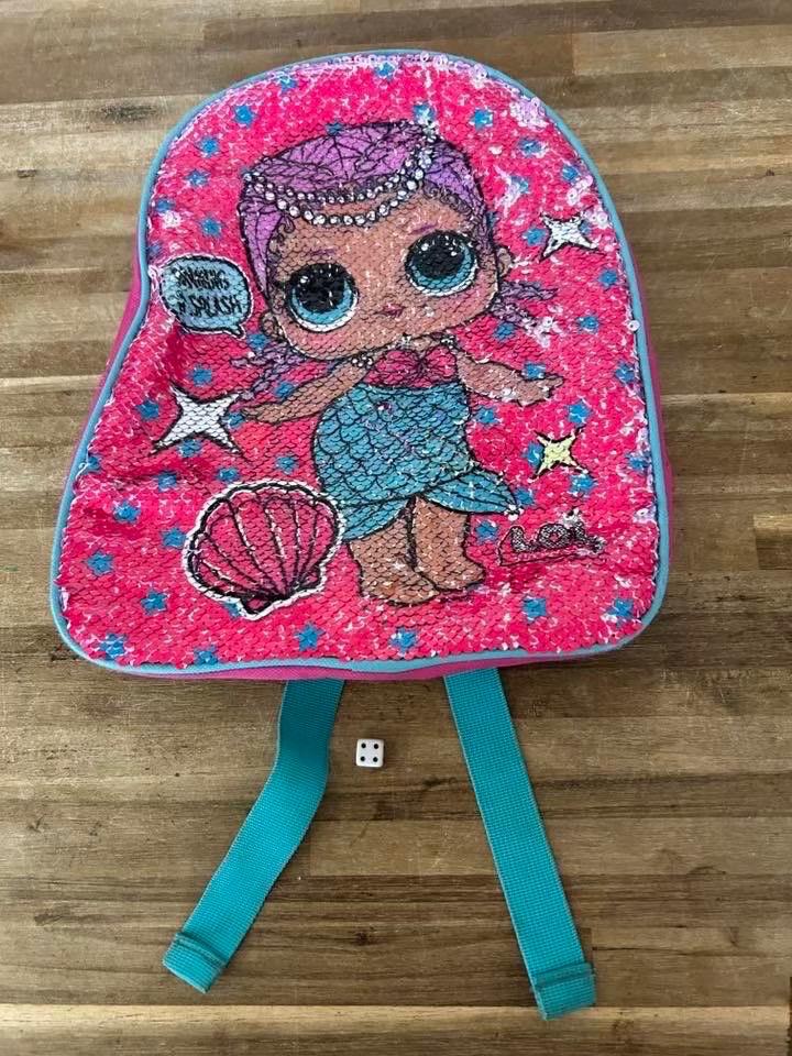 L.O.L. Surprise pailletten rugzak 30x27cm, Kinderen en Baby's, Kindermode-accessoires, Ophalen of Verzenden, Zo goed als nieuw