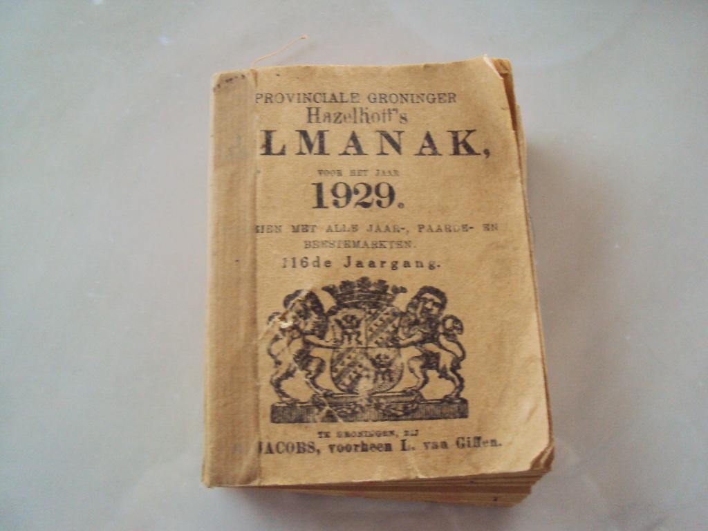 oude almanak, Ophalen