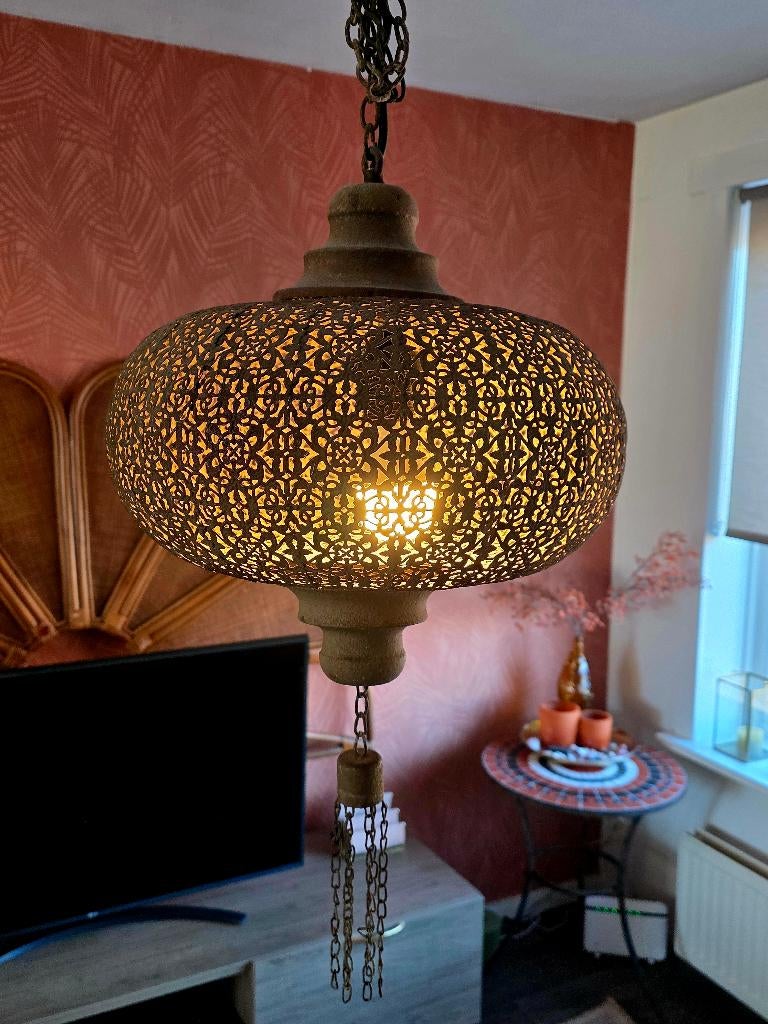 Arabische lamp (groot en klein formaat), Huis en Inrichting, Lampen | Hanglampen, Ophalen, Gebruikt, 50 tot 75 cm, Arabisch/Oosters