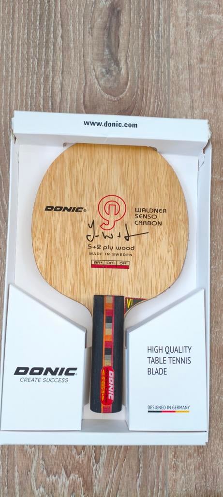 Donic Waldner Senso Carbon Tafeltennisbatje, Sport en Fitness, Tafeltennis, Ophalen of Verzenden, Zo goed als nieuw, Net, Batje(s) of Balletje(s)