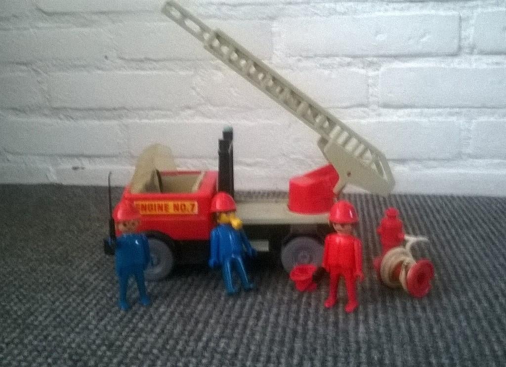 Playmobil Brandweerwagen (Fire Truck Engine No.7) jaar: 1975, Ophalen of Verzenden, Gebruikt