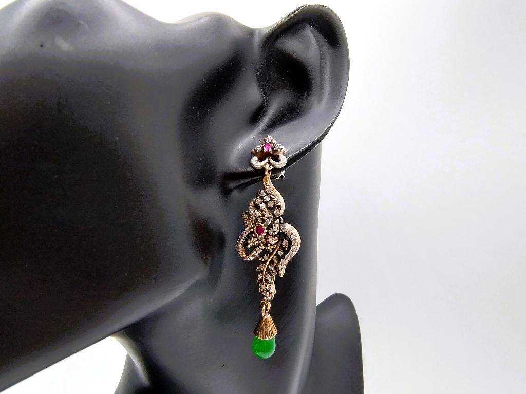 Zilveren oorbellen met toermalijn en zirkonia, 925, Hangers, Info@zilverwebsite.nl, Zo goed als nieuw, Zilverwebsite.nl