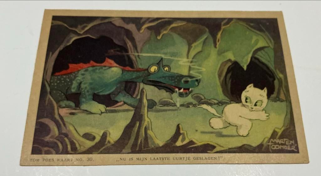 Oude Tom Poes Kaart - Serie 5, Nr. 30: De Drakenburcht, Verzamelen, Ansichtkaarten | Themakaarten, Verzenden, 1940 tot 1960, Ongelopen