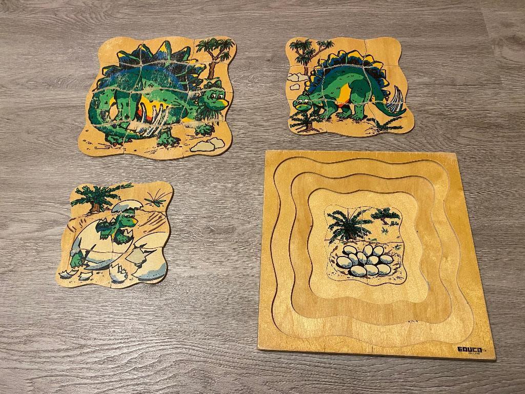 Educo dino lagenpuzzel, Ophalen of Verzenden, Gebruikt