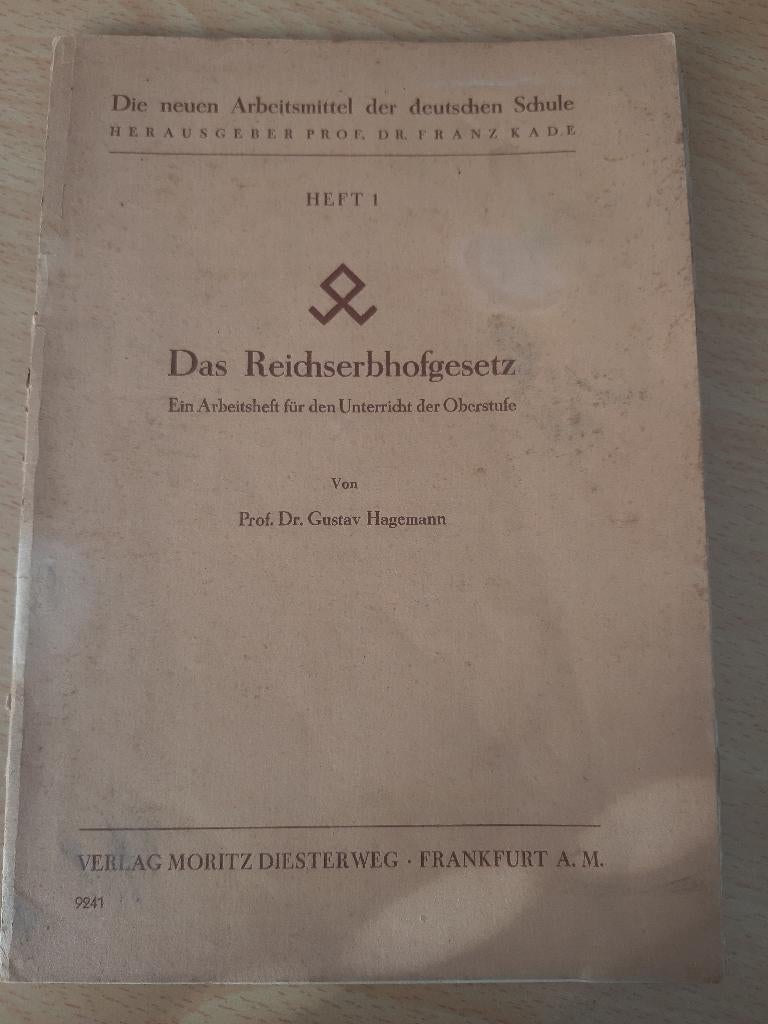 Das Reichserbhofgesetz (Nsdap 1942), Verzamelen, Militaria | Tweede Wereldoorlog, Verzenden, Landmacht, Duitsland, Boek of Tijdschrift