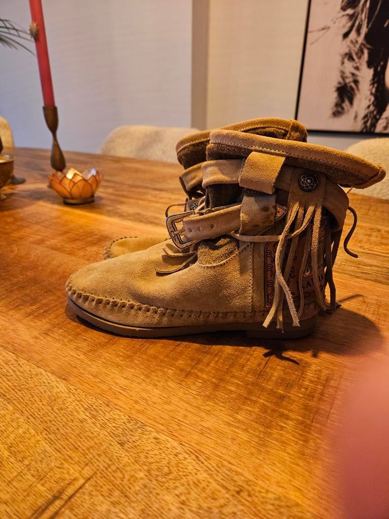 Karma of Charme leren laarzen maat 36, licht cognac, Bruin, Lage of Enkellaarzen, Ophalen of Verzenden, Zo goed als nieuw