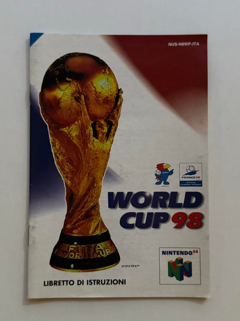 World Cup 98 Handleiding Nintendo 64, Gebruikt, 1 speler, Ophalen of Verzenden, Vanaf 3 jaar