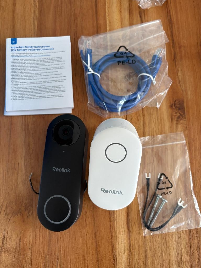 Reolink D340W video deurbel WiFi + Chime, Ophalen, Zo goed als nieuw, Buitencamera