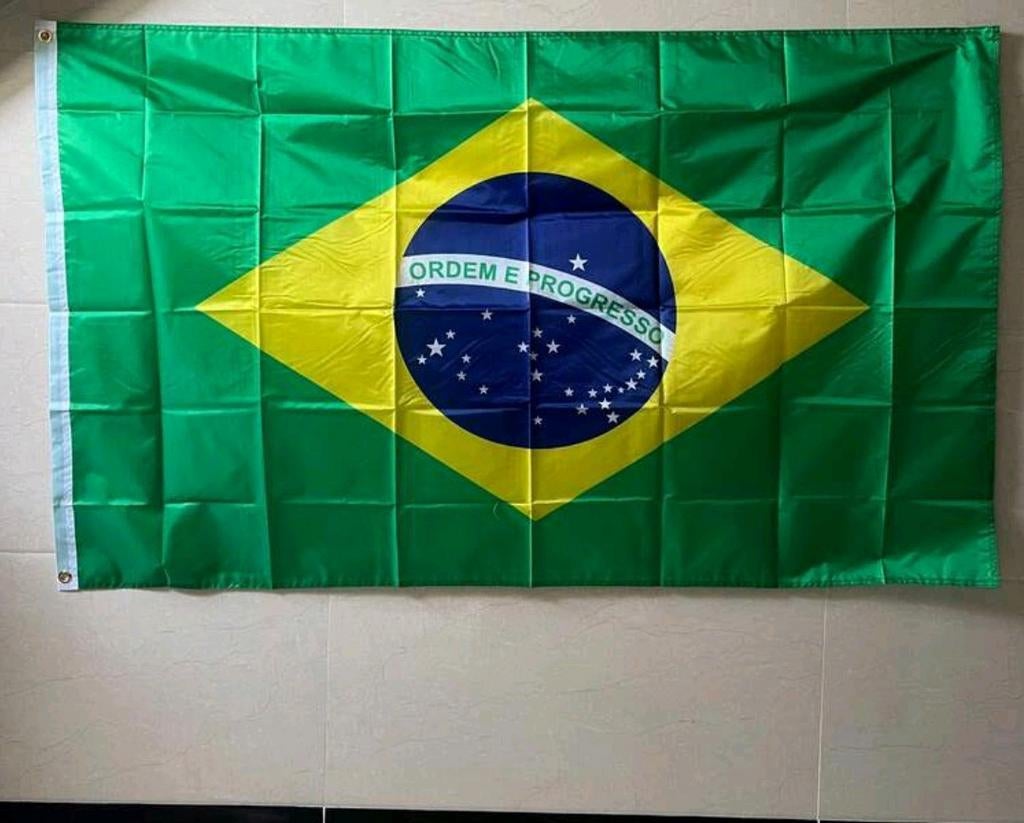 Brazilië nieuw vlag xl, Diversen, Vlaggen en Wimpels, Ophalen, Nieuw
