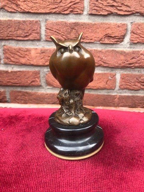bronzen beeldje van een uil, Antiek en Kunst, Antiek | Koper en Brons, Ophalen of Verzenden, Brons