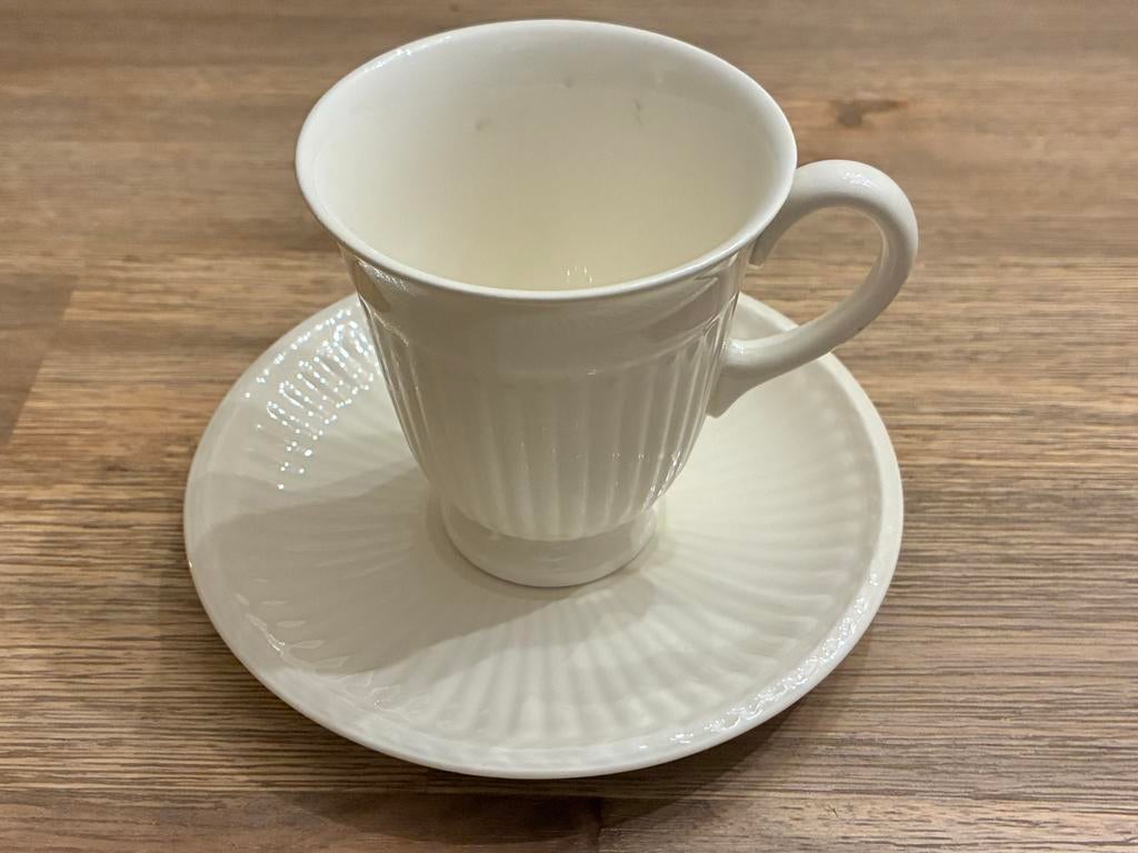 Wedgwood Edme Koffiekopje met schotel - Als nieuw!, Ophalen of Verzenden, Zo goed als nieuw, Wedgwood, Kop(pen) en/of Schotel(s)