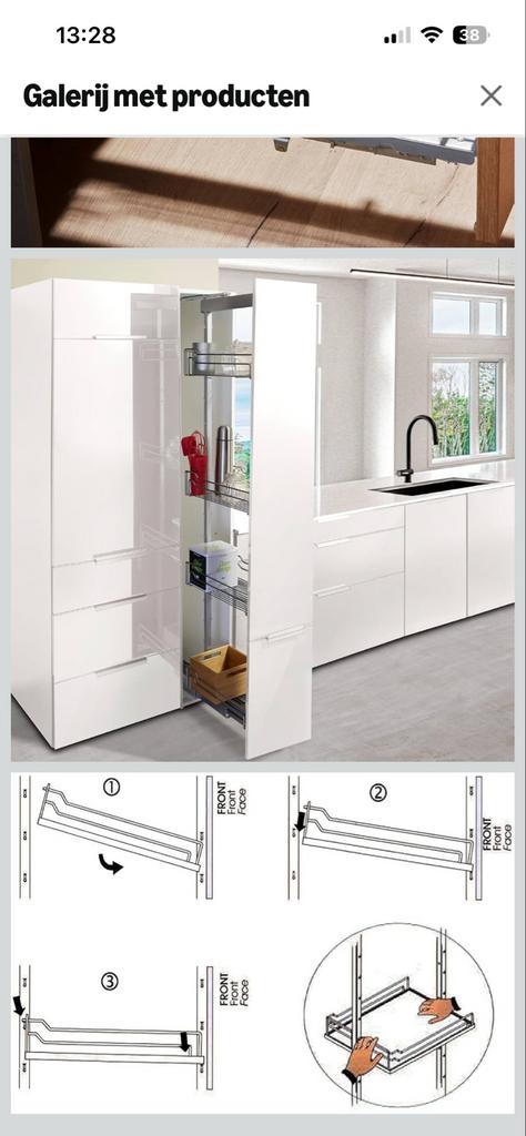 6 draadmanden voor apothekerskast - Zo goed als nieuw, Ophalen, Minder dan 50 cm, Zo goed als nieuw, Grijs