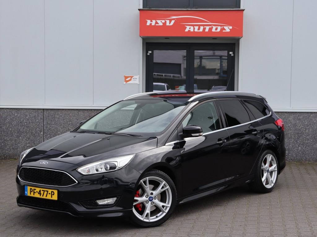 Ford Focus Wagon 1.5 Titanium navi LM airco cruise, Euro 6, 4 cilinders, Zwart, Handgeschakeld
