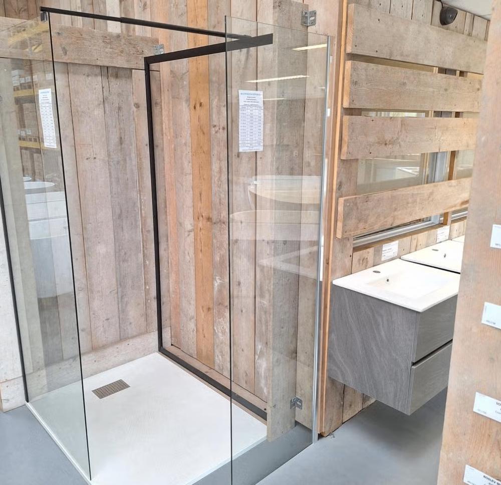 Douchewand met een chroom profiel 60 x 200 cm 8mm dik nr285, Ophalen of Verzenden, Nieuw