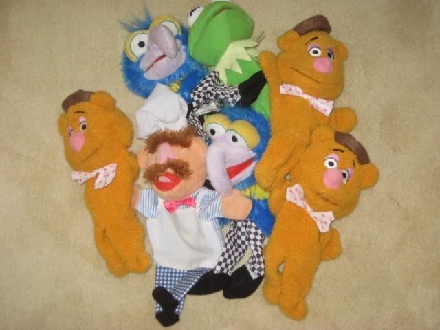 Muppets handpoppen 3 stuks, Ophalen of Verzenden, Zo goed als nieuw, Overige typen