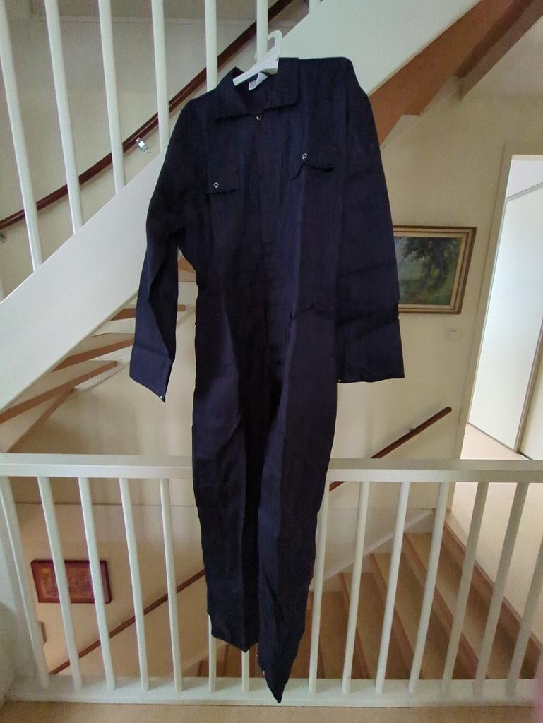 Marine blauw overall maat 58, 100% katoen, Tuin en Terras, Ophalen