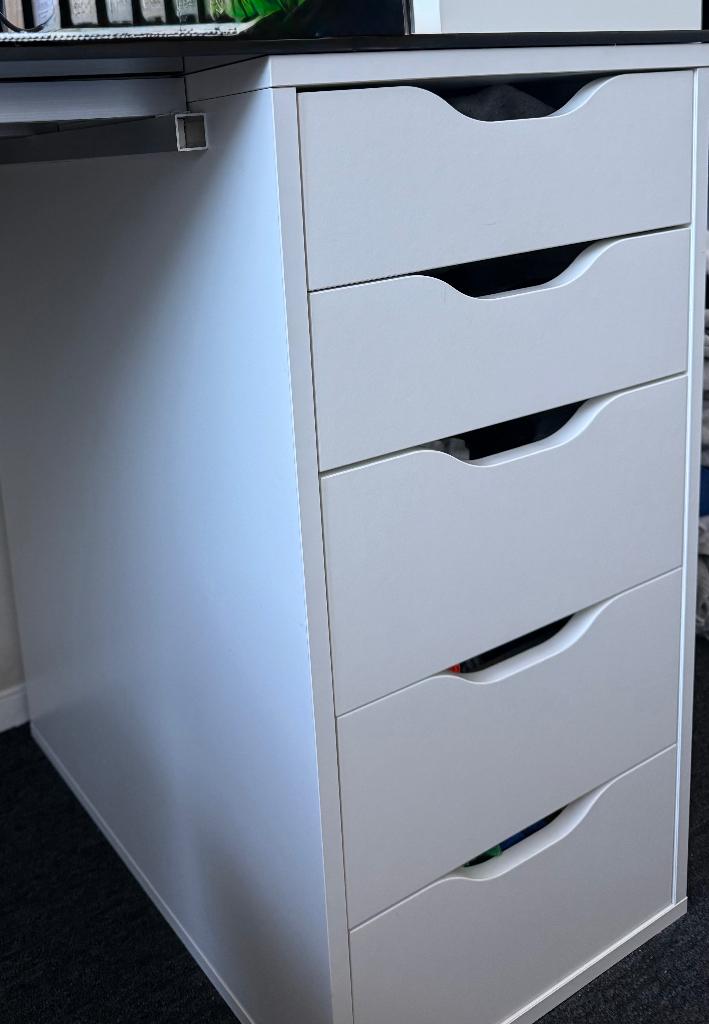 IKEA kastje alex laden kastje wit, Ophalen, Zo goed als nieuw, IKEA, Computerbureau