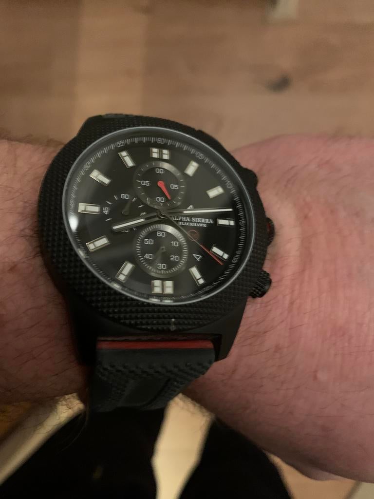 Alpha Sierra heren horloge, Ophalen of Verzenden, Zo goed als nieuw, Staal, Overige merken