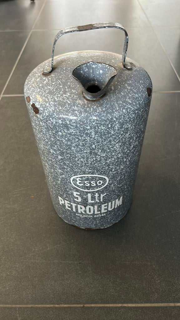Emaille Esso oliekan, Antiek en Kunst, Antiek | Emaille, Ophalen of Verzenden