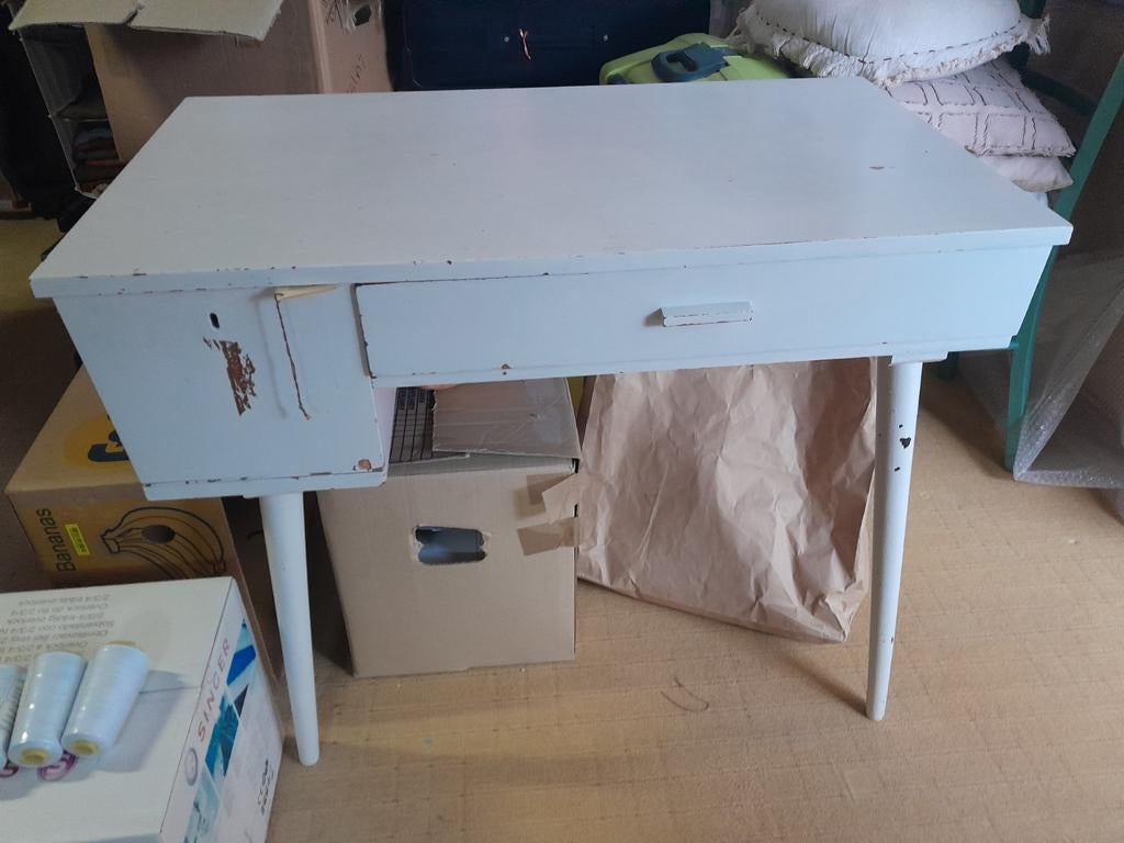 Vintage buro jaren 60 70, Huis en Inrichting, Bureaus, Ophalen, Gebruikt