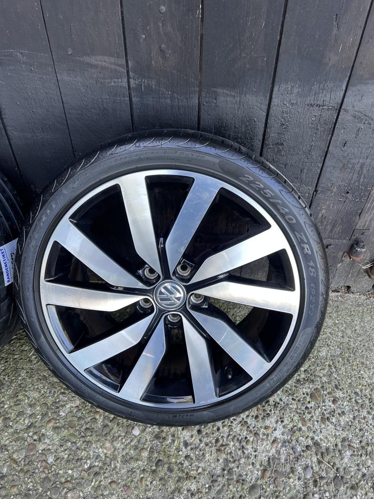 Originele Volkswagen Golf Arteon velgen 18" 5x112 Marseille, Niet ingevuld, 18 inch, Gebruikt, Banden en Velgen