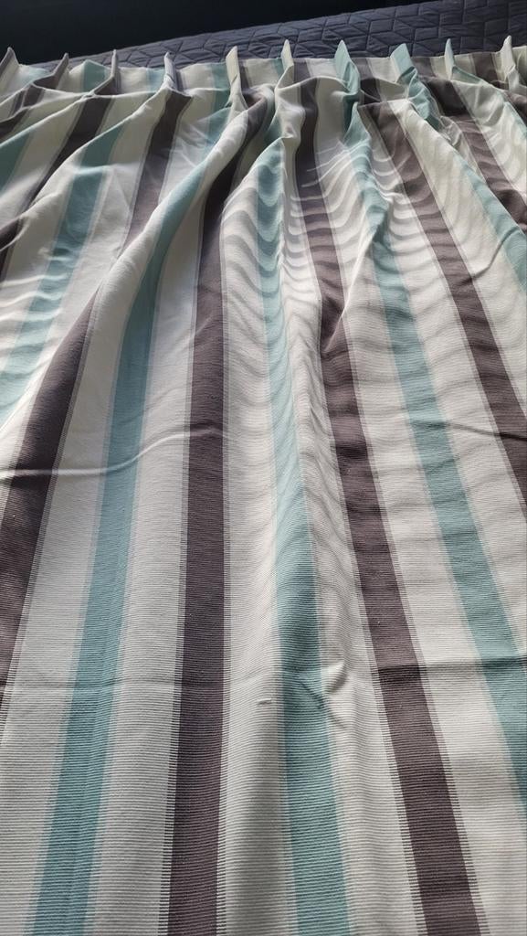 Gordijnen 120x225 cm, 2 stroken, gestreept, 100 tot 150 cm, 200 cm of meer, Ophalen of Verzenden, Gestreept, modern