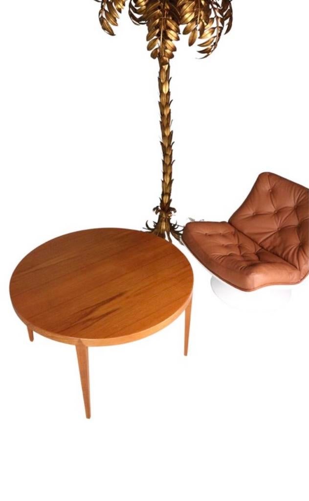 Haslev Mobelfabrik vintage Deense Design Teak Salontafel, Ophalen, Gebruikt, 50 tot 75 cm, 50 tot 100 cm