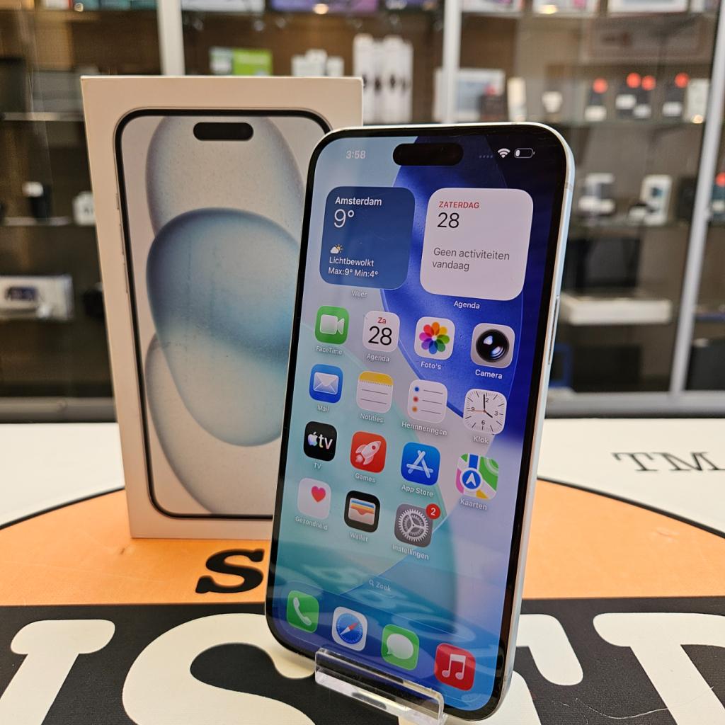 iPhone 15 Plus 128GB Blue - Accu 100% - B Grade (krasjes), Apple, Zo goed als nieuw, Support@apple.com, One Apple Park Way
Cupertino, CA 95014
United States