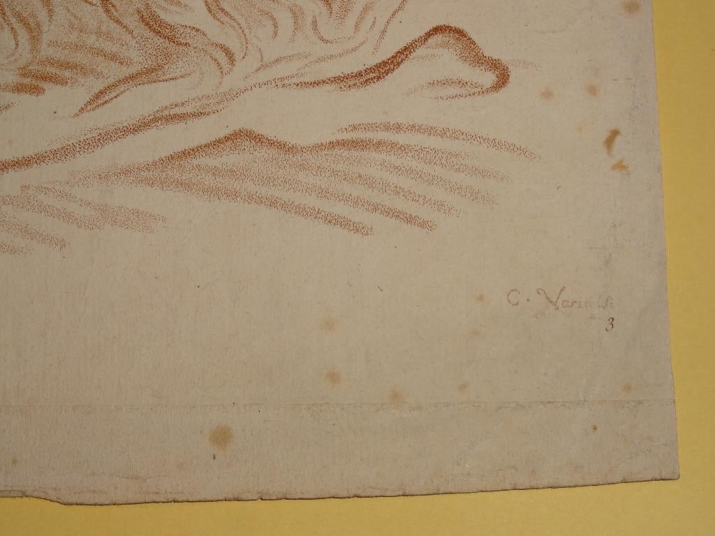 Ets jonge vrouw oudere man Charles Nicolas Varin 1745-1805, Antiek en Kunst, Verzenden