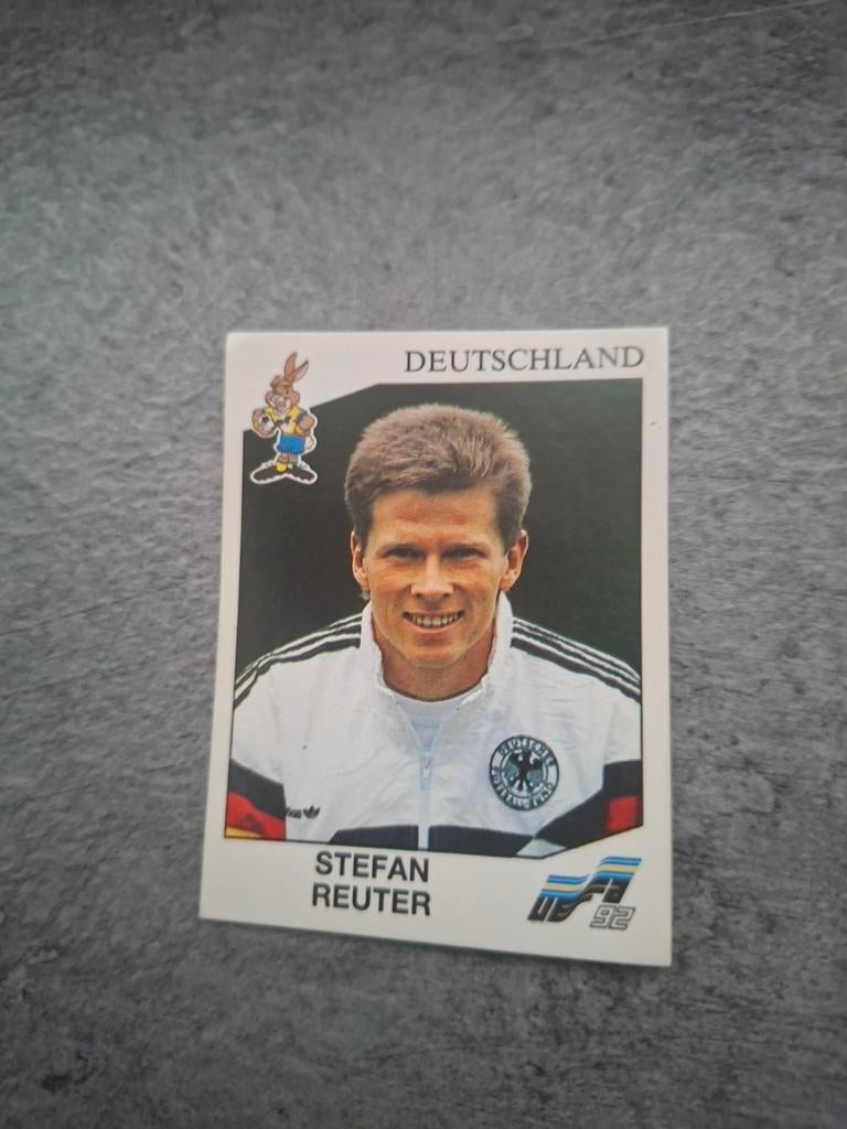 Panini sticker Euro 92 Zweden. Stefan Reuter Duitsland., Verzenden, Zo goed als nieuw, Sticker