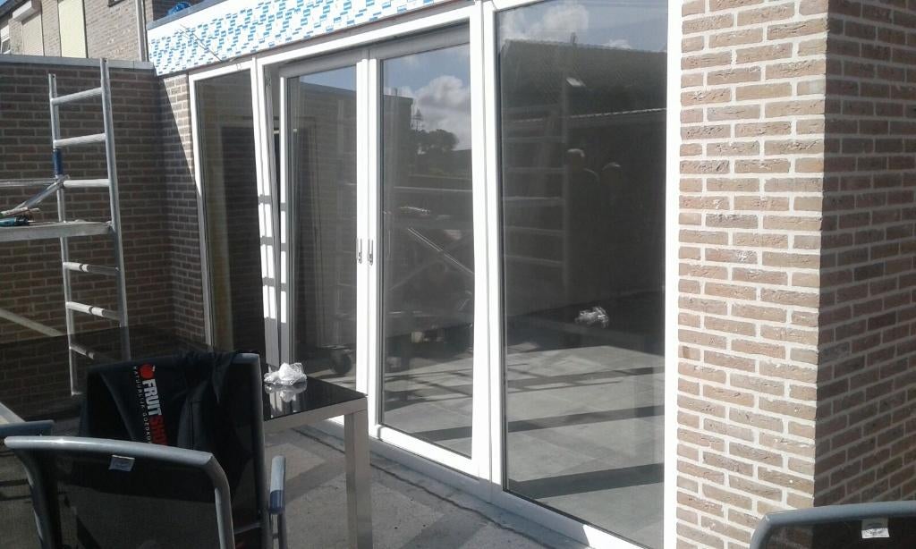 4-DELIGE KANTELSCHUIFPUIEN IN WIT KUNSTSTOF 5000 X 2100, Kunststof, 225 cm of meer, Nieuw, Ophalen of Verzenden