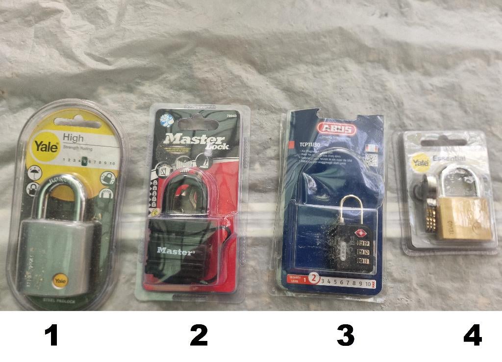 Diverse Sloten, Yale, Masterlock, Abus, nieuw, Ophalen of Verzenden, Nieuw