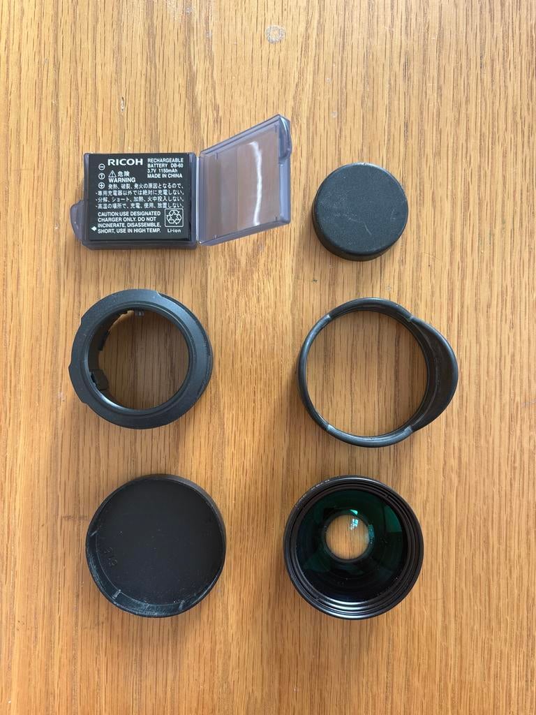 RICOH GW-1 groothoeklens met accessoires, Ophalen of Verzenden, Zo goed als nieuw, Groothoeklens
