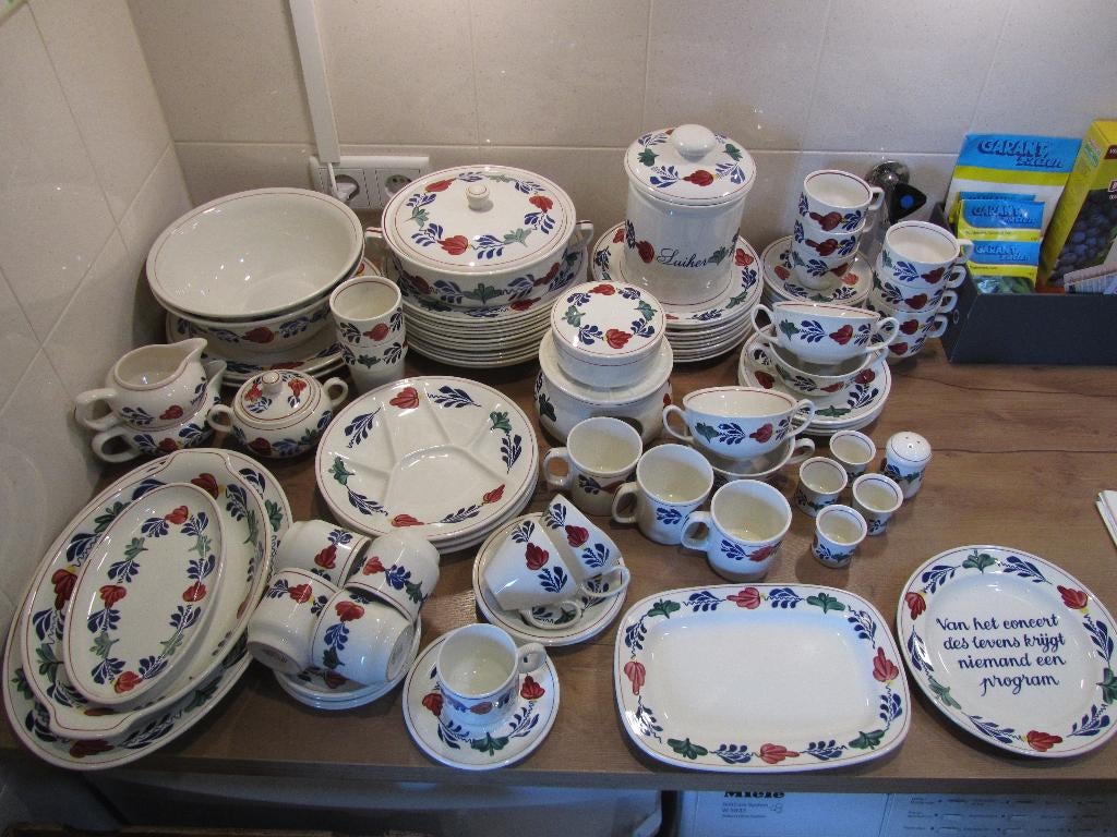 Boerenbont Boch België serviesdelen boerenbond boerebont, Overige typen, Ophalen of Verzenden, Zo goed als nieuw, Aardewerk