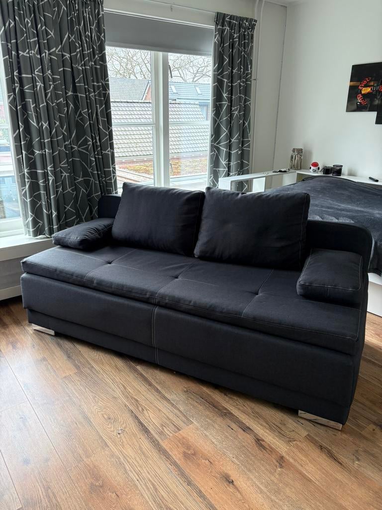 Boxspring bedbank 200x160, Huis en Inrichting, Slaapkamer | Slaapbanken, Ophalen, Zwart, 200 cm, 160 cm