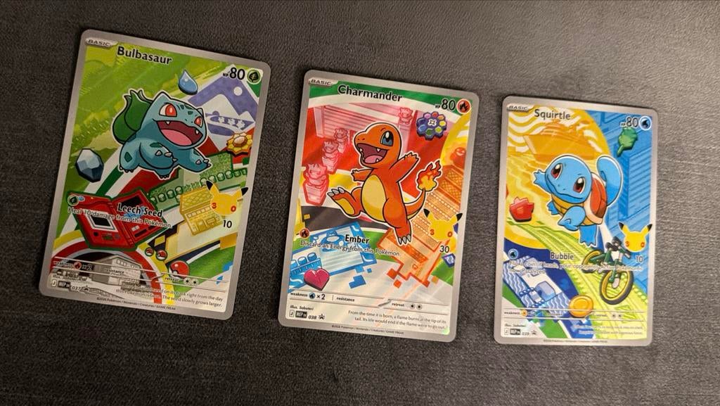 Pokémon First Partner Gen 1 Set, Ophalen of Verzenden, Zo goed als nieuw, Meerdere kaarten, Foil