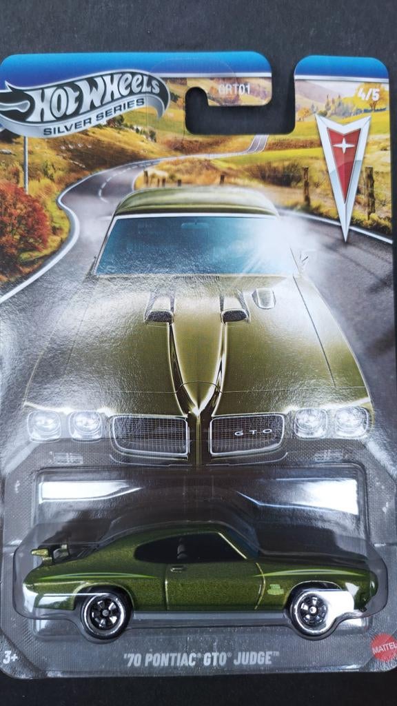 Pontiac GTO The Judge 1970 1:64 Hotwheels Silver Series Pol, 1186 MJ 1 NL, Auto, Verzenden, Nieuw
