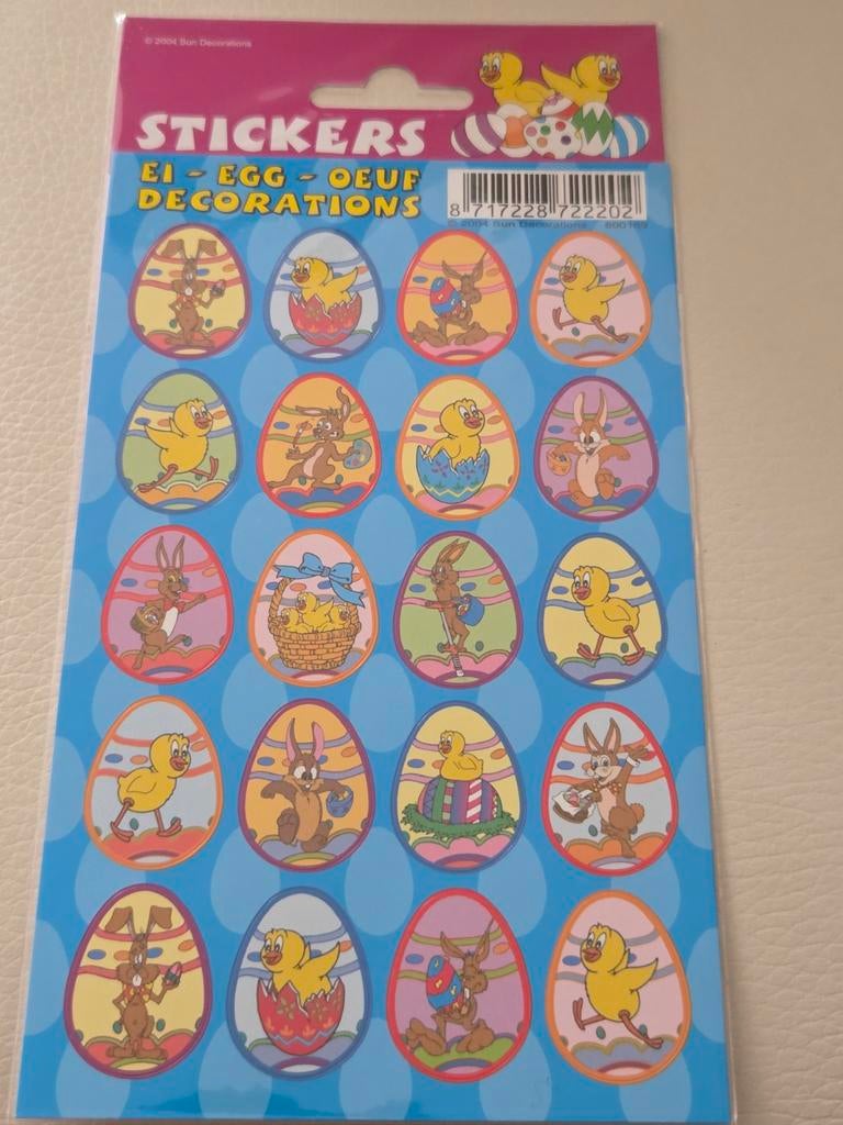 5 Verschillende Paas Ei Decoratie Vellen, Ophalen of Verzenden