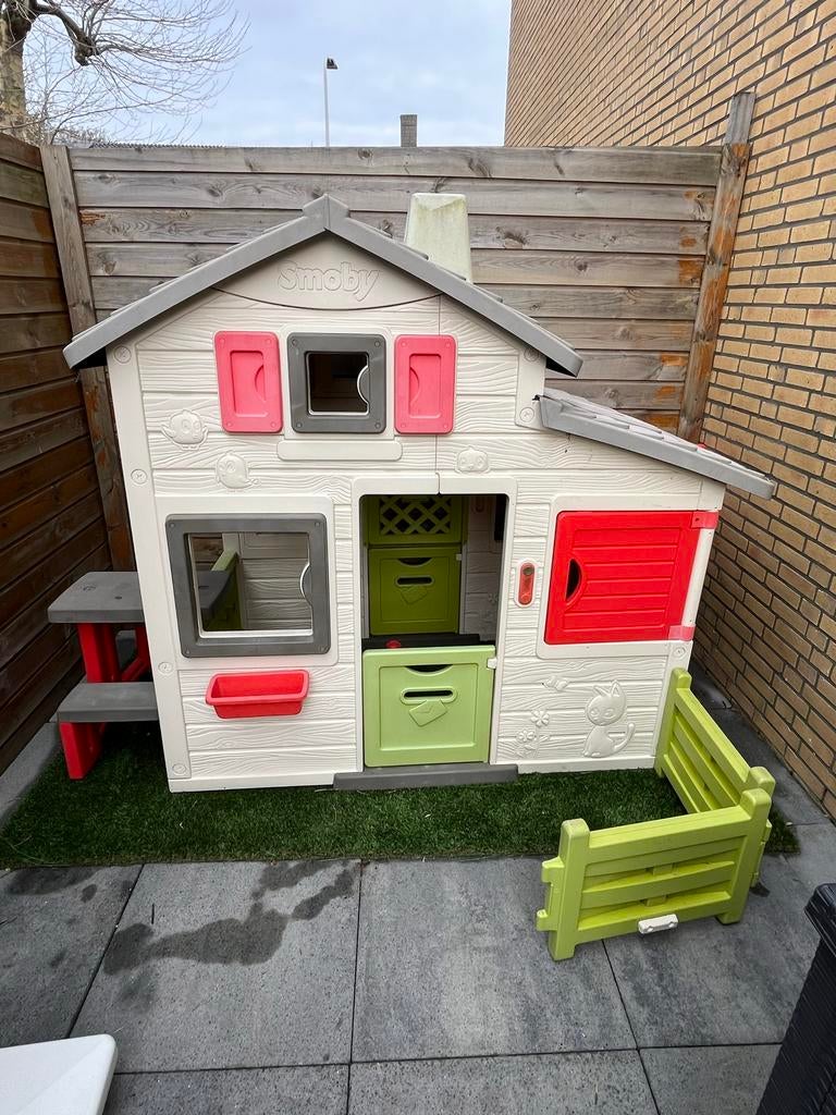 Smoby speelhuisje met werkende deurbel, Ophalen, Gebruikt, Kunststof