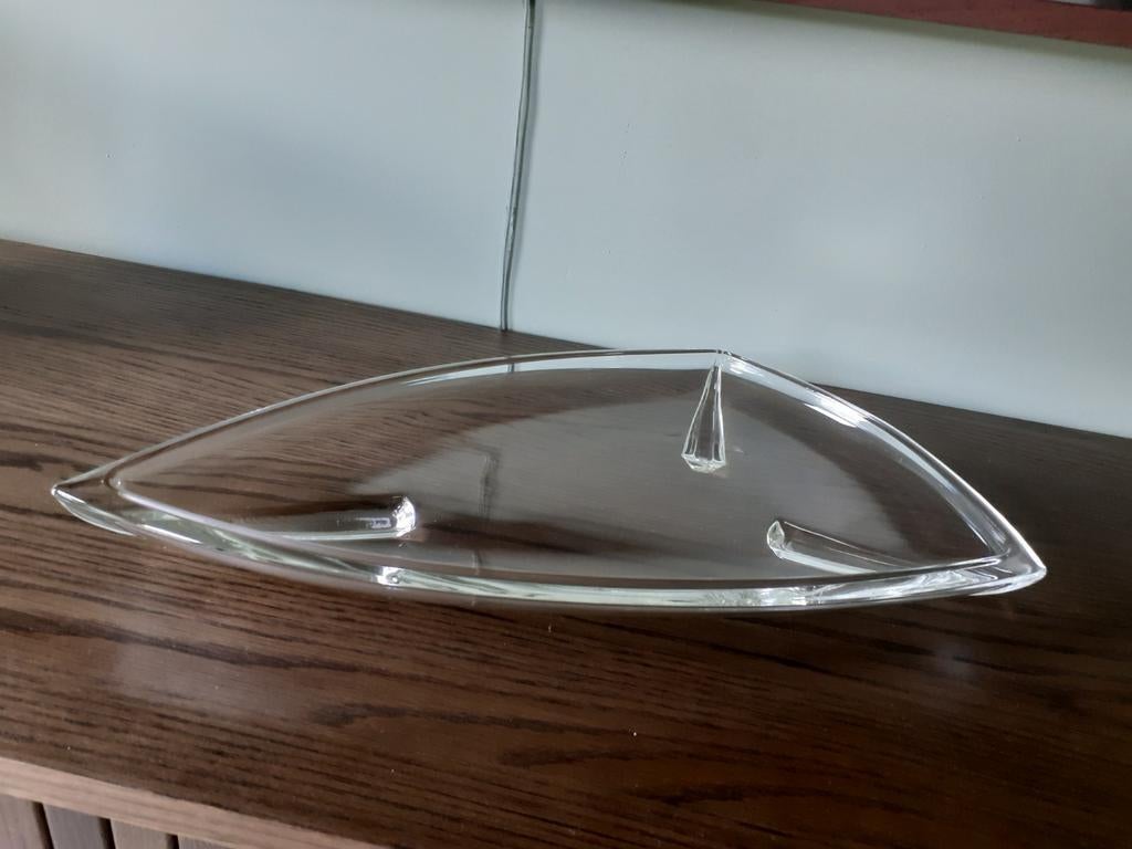 Leonardo glaswerk mooie fruitschaal, schaal 40x20cm, Ophalen of Verzenden, Glas, Overige stijlen, Schaal of Schalen