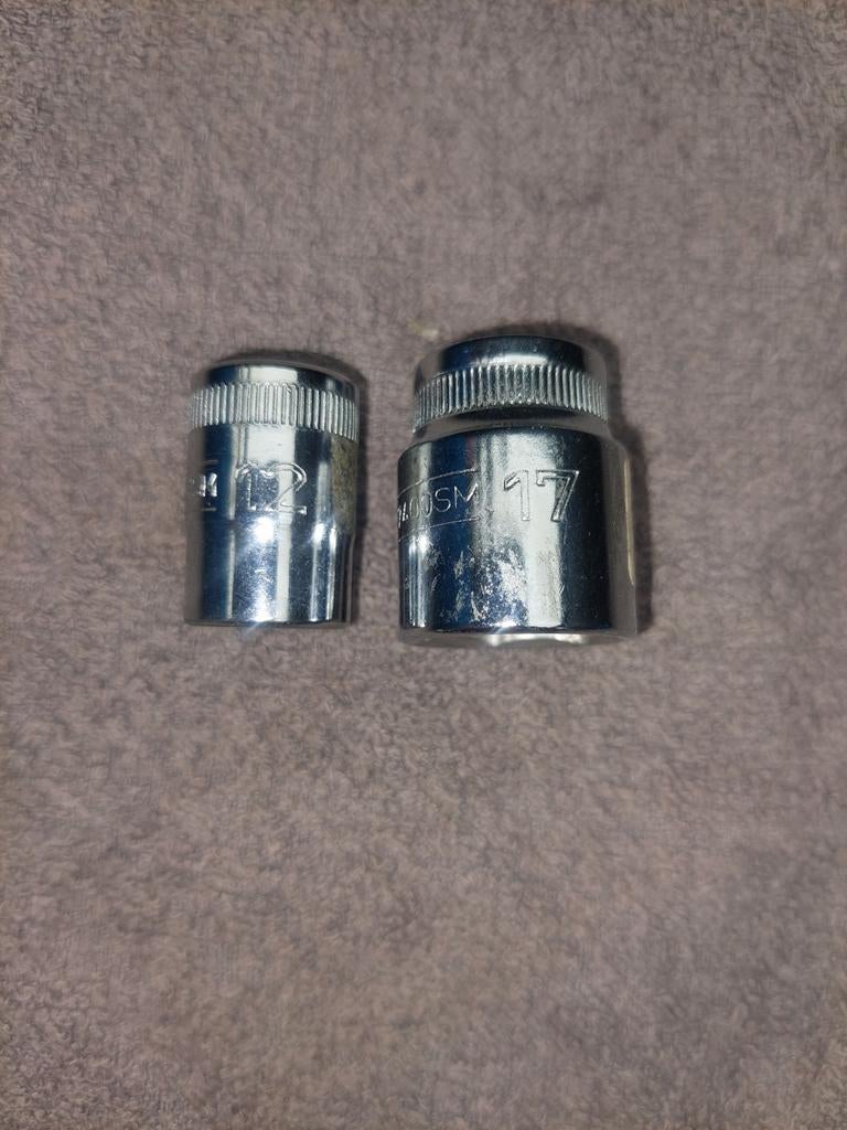 Sandvik Belzer doppen 3/8" - 12mm en 17mm, Ophalen of Verzenden, Gebruikt