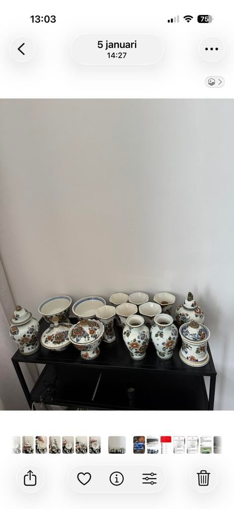 Delfts Polychroom holland handwerk Set - 15 Delig Handwerk, Antiek en Kunst, Ophalen