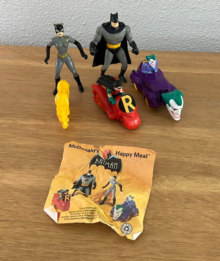 Batman McDonald’s 1993 complete set, Ophalen of Verzenden, Gebruikt, Film, Actiefiguur of Pop